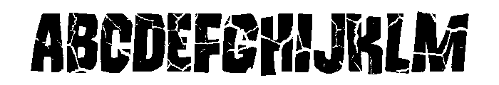 Runcible Cleft Font UPPERCASE