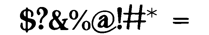 Ryder Font OTHER CHARS