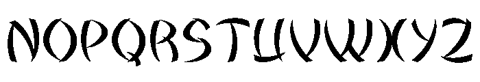 Ryu Japanese Regular Font LOWERCASE