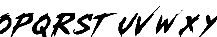 Ryzora Brush Italic Italic Font UPPERCASE