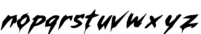 Ryzora Brush Italic Italic Font LOWERCASE