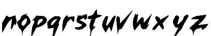 Ryzora Brush Font LOWERCASE