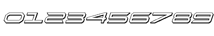 Rycon 3D Italic Font OTHER CHARS