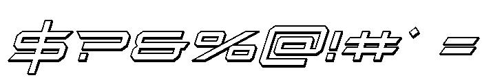 Rycon 3D Italic Font OTHER CHARS