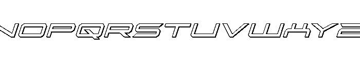 Rycon 3D Italic Font UPPERCASE