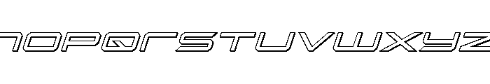 Rycon 3D Italic Font LOWERCASE