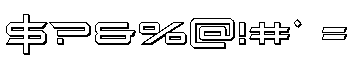 Rycon 3D Font OTHER CHARS