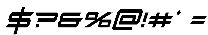 Rycon Bold Condensed Italic Font OTHER CHARS