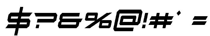 Rycon Bold Condensed Semi-Ital Font OTHER CHARS