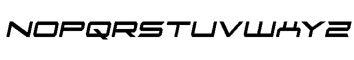 Rycon Bold Condensed Semi-Ital Font UPPERCASE