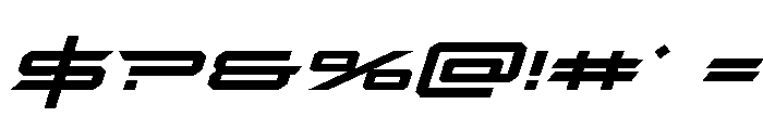 Rycon Bold Expanded Italic Font OTHER CHARS