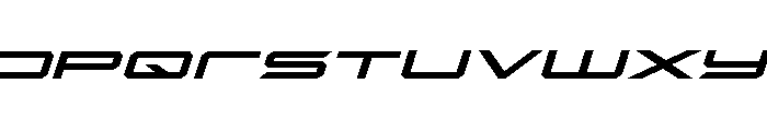 Rycon Bold Expanded Italic Font LOWERCASE