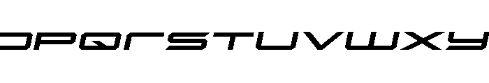 Rycon Bold Expanded Semi-Ital Font LOWERCASE