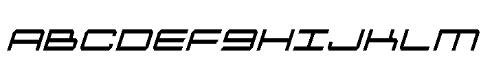 Rycon Condensed Italic Font UPPERCASE