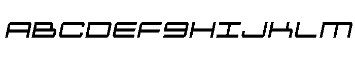 Rycon Condensed Semi-Italic Font UPPERCASE