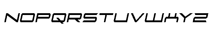 Rycon Condensed Semi-Italic Font UPPERCASE