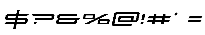 Rycon Expanded Semi-Italic Font OTHER CHARS