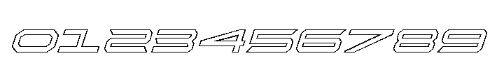 Rycon Outline Italic Font OTHER CHARS