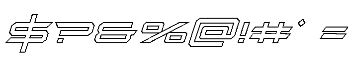 Rycon Outline Italic Font OTHER CHARS