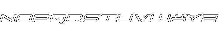 Rycon Outline Italic Font UPPERCASE