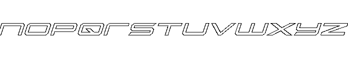 Rycon Outline Italic Font LOWERCASE