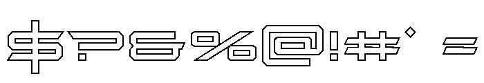 Rycon Outline Font OTHER CHARS
