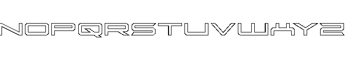 Rycon Outline Font UPPERCASE