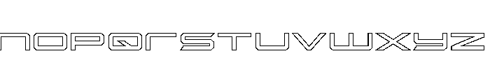Rycon Outline Font LOWERCASE