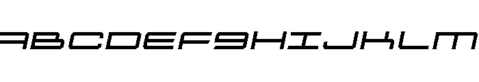 Rycon Semi-Italic Font UPPERCASE