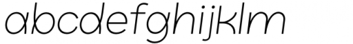 Ryker Thin Oblique Font LOWERCASE