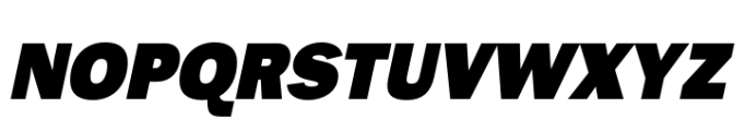 Ryman Gothic Heavy Italic Font UPPERCASE