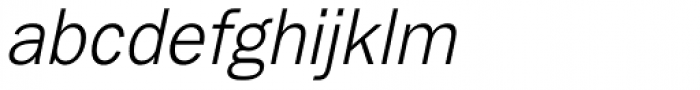 Ryman Gothic Thin Italic Font LOWERCASE