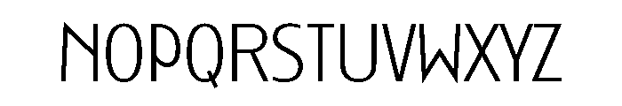 Ryder Gothic Light Font UPPERCASE