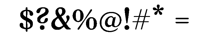 Rza Regular Font OTHER CHARS