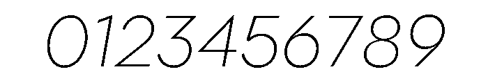 Sarvatrik Latin Variable Thin Italic Font OTHER CHARS