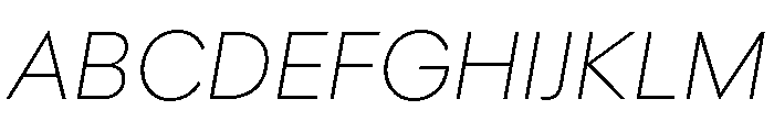 Sarvatrik Latin Variable Thin Italic Font UPPERCASE