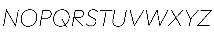 Sarvatrik Latin Variable Thin Italic Font UPPERCASE