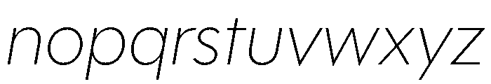 Sarvatrik Latin Variable Thin Italic Font LOWERCASE
