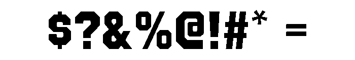 Sausage Heavy Font OTHER CHARS