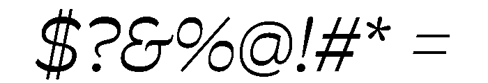 Savate Light Italic Font OTHER CHARS