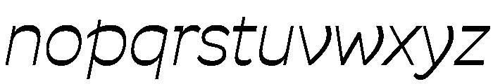 Savate Light Italic Font LOWERCASE