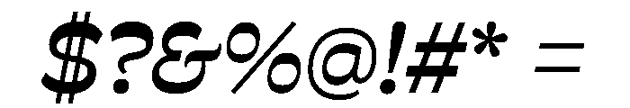 Savate Medium Italic Font OTHER CHARS