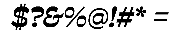 Savate SemiBold Italic Font OTHER CHARS