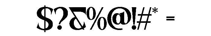SANELA-Bold Font OTHER CHARS