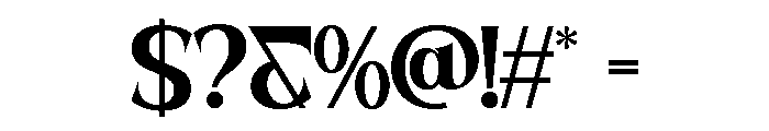 SANELA Extra Bold Font OTHER CHARS