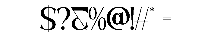 SANELA-Thin Font OTHER CHARS