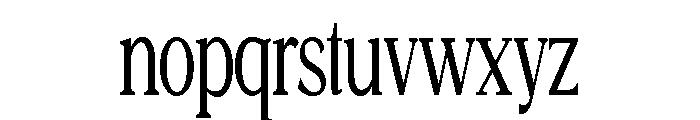 SAS Perplex Condensed Regular Font LOWERCASE