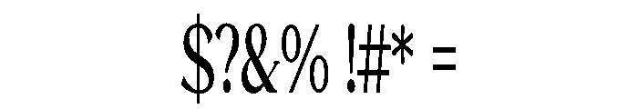 SASPerplex-CondensedRegular Font OTHER CHARS