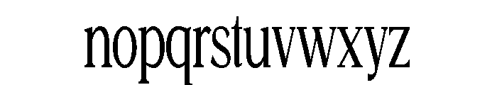 SASPerplex-CondensedRegular Font LOWERCASE