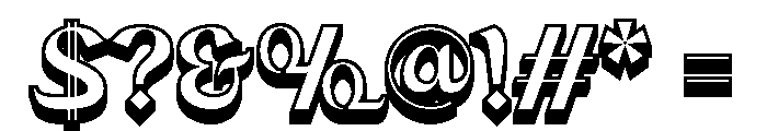 Sabiyah-3D Font OTHER CHARS
